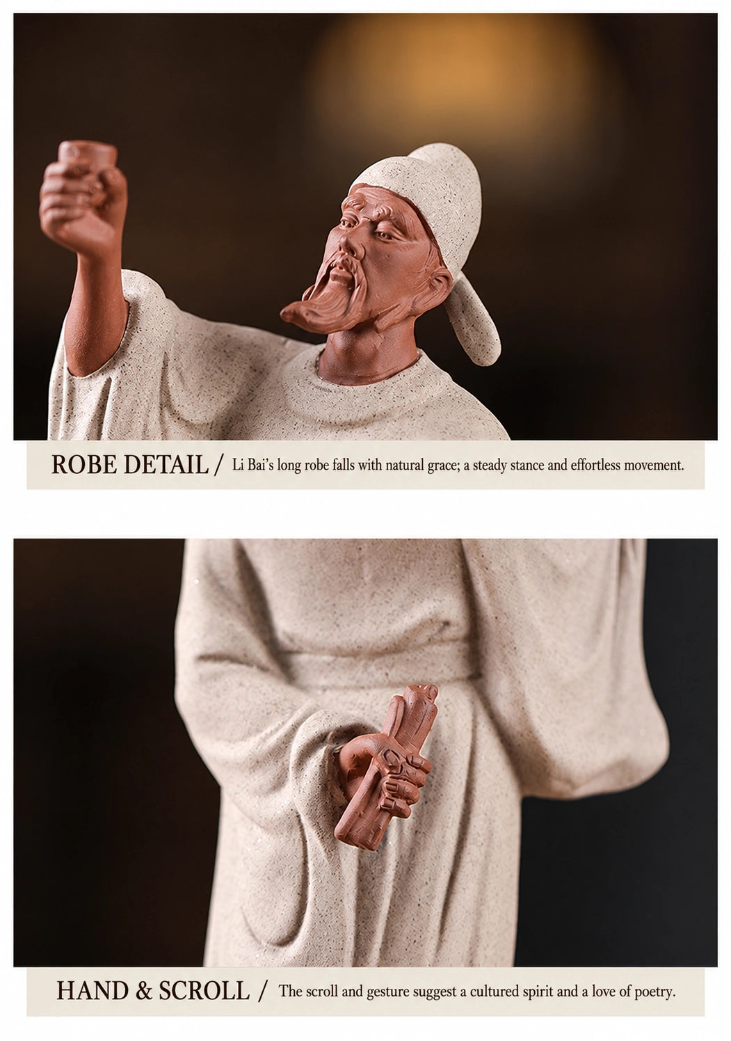 Laozi Contemplative Ceramic Figure - Eastern Aura product image 23