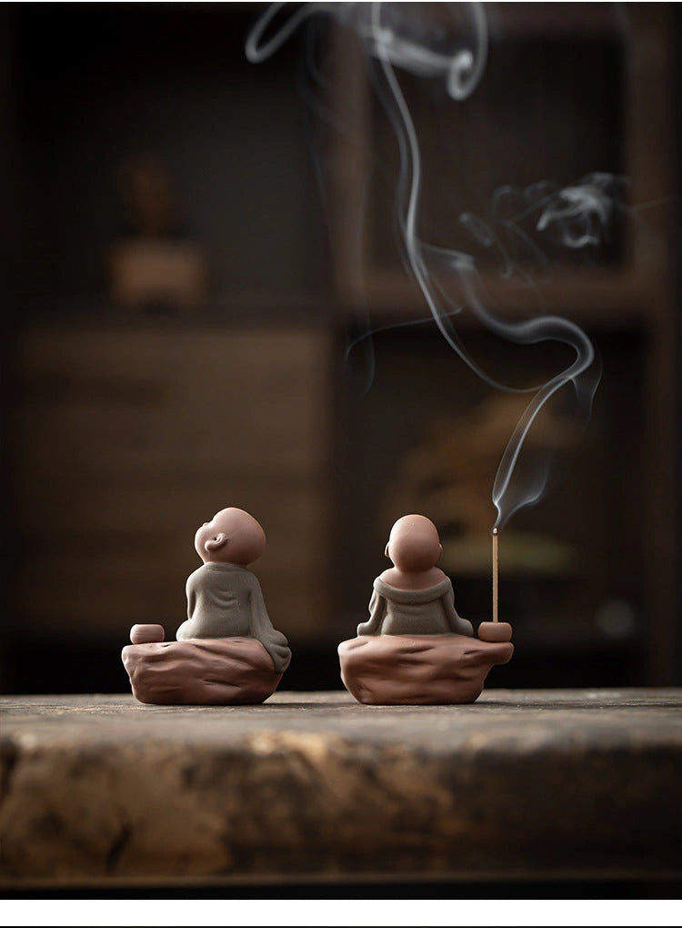 Little Monk Incense Holder Sculpture - Eastern Aura product image 25