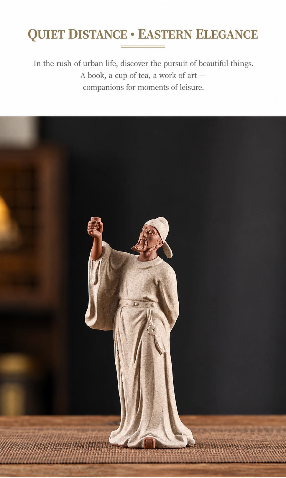 Laozi Contemplative Ceramic Figure - Eastern Aura product image 25