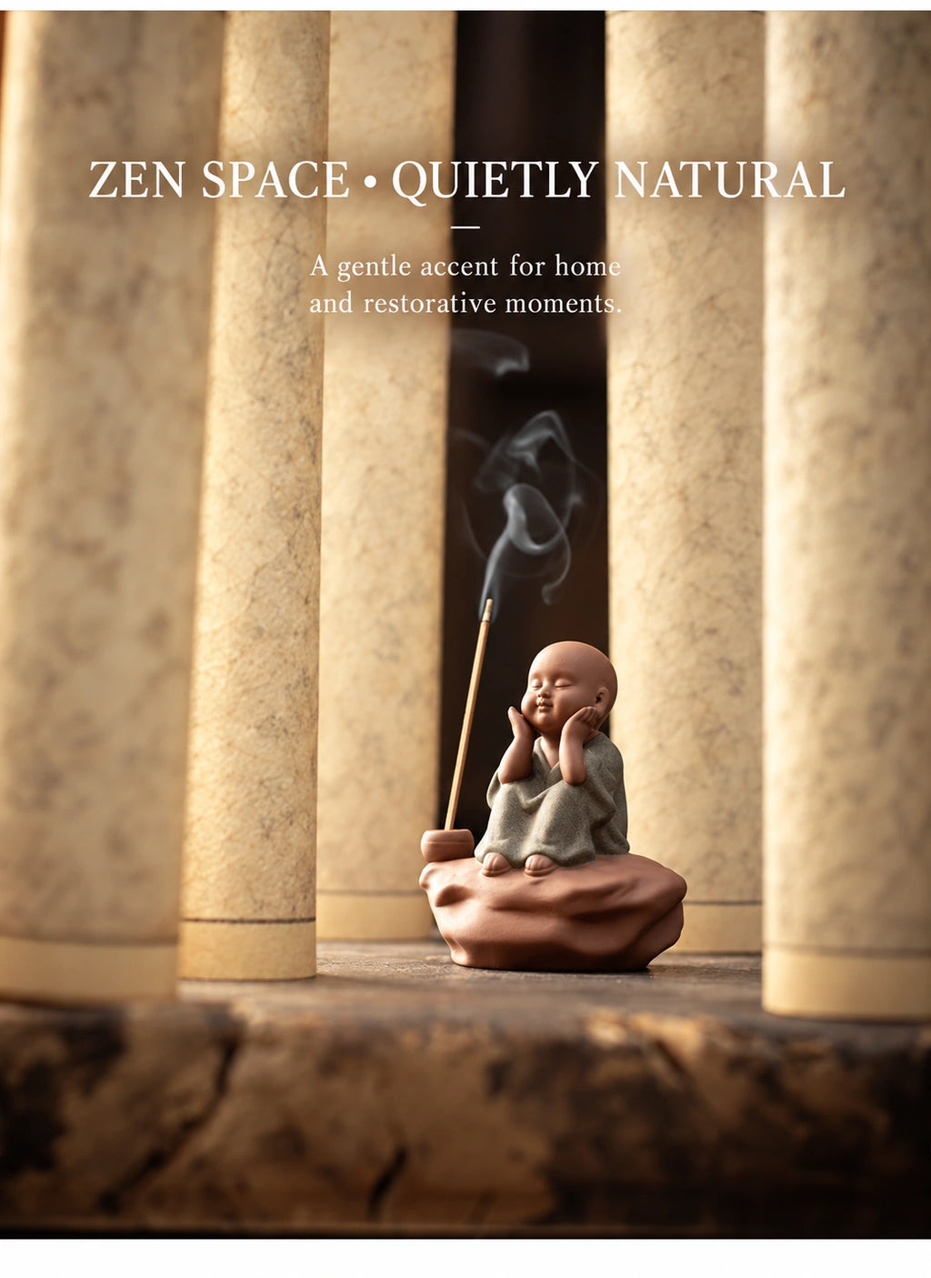 Little Monk Incense Holder Sculpture - Eastern Aura product image 27