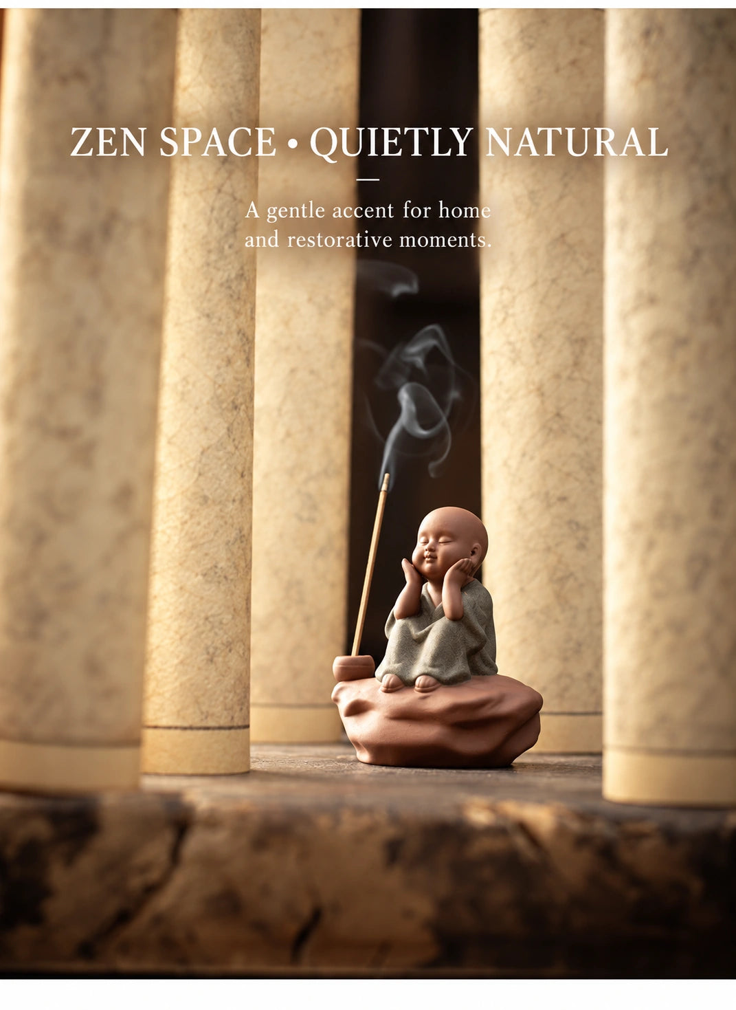 Little Monk Incense Holder Sculpture - Eastern Aura product image 27