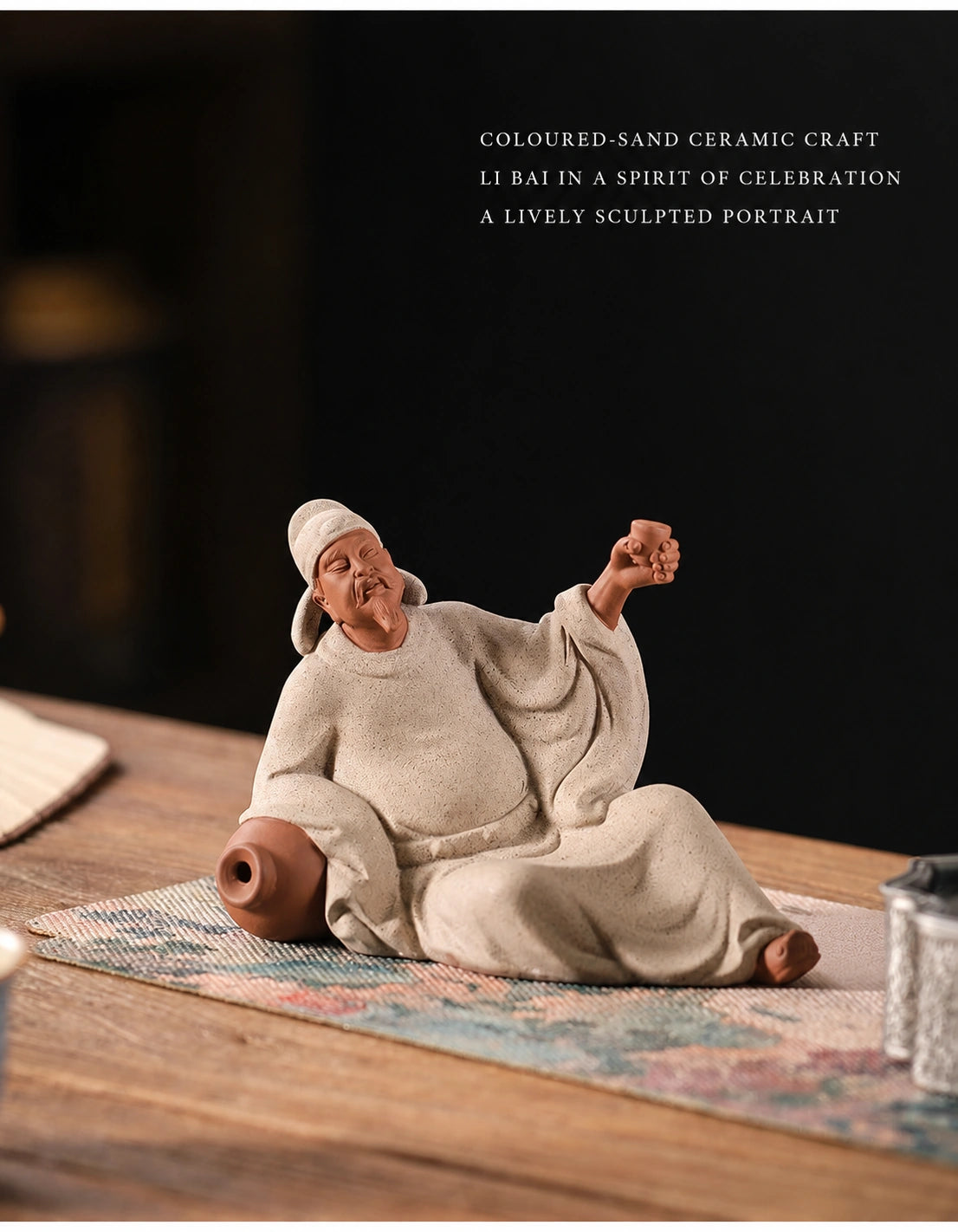 Laozi Contemplative Ceramic Figure - Eastern Aura product image 27