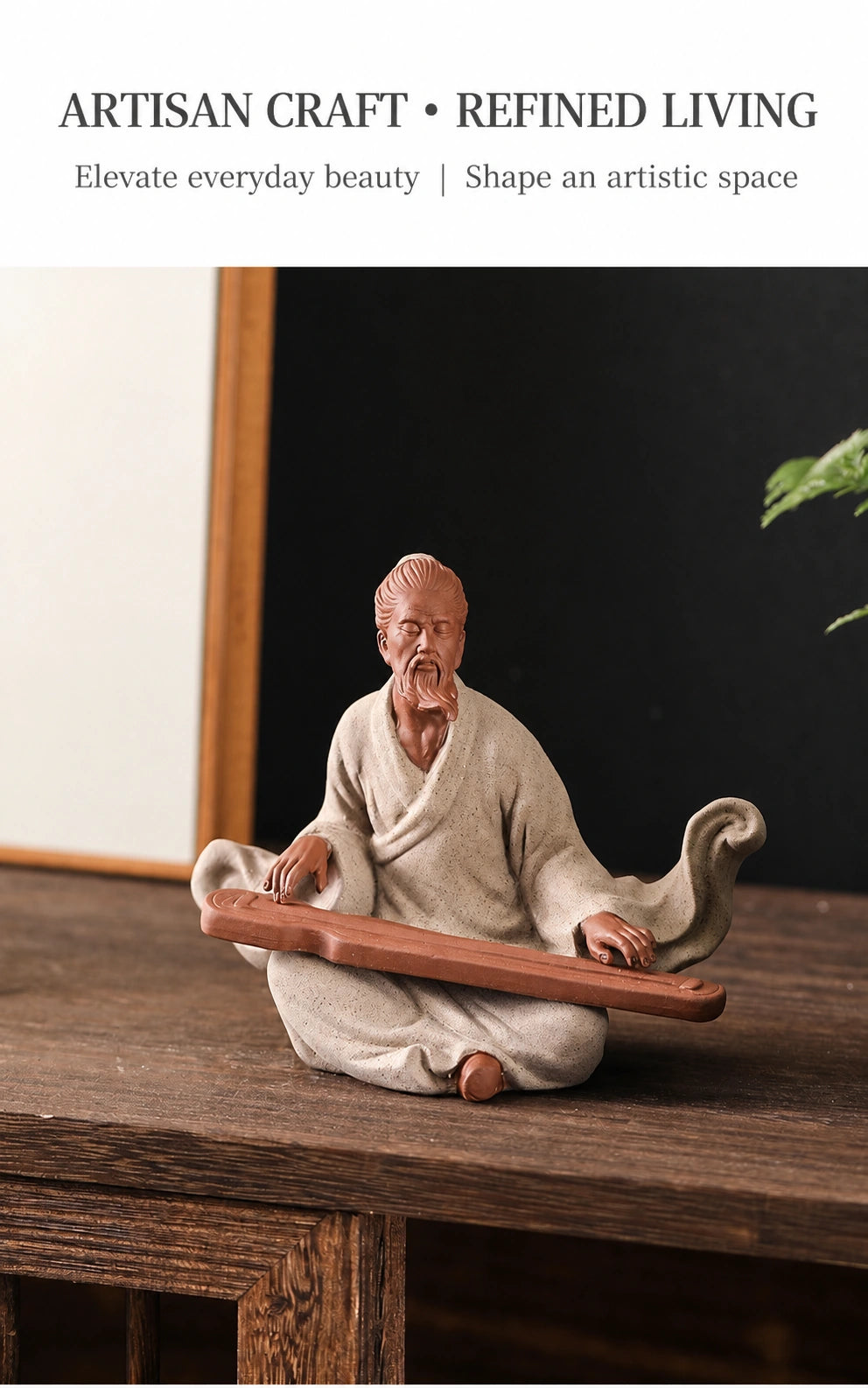 Laozi Contemplative Ceramic Figure - Eastern Aura product image 28