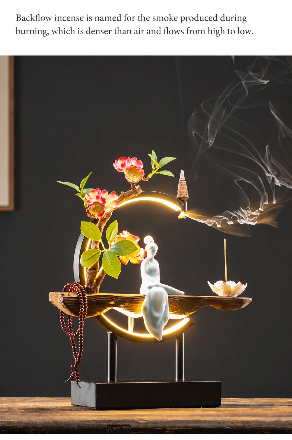 Luminous Ring Backflow Incense Burner - Eastern Aura product image 31