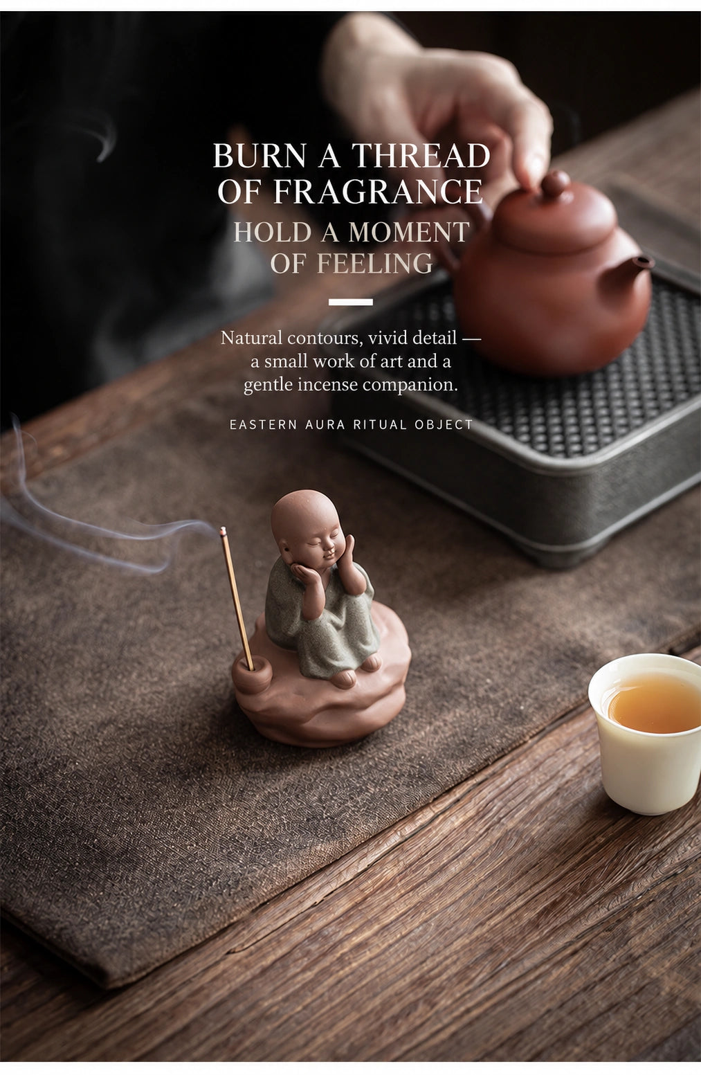 Little Monk Incense Holder Sculpture - Eastern Aura product image 34