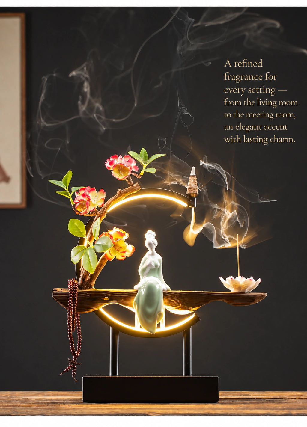 Luminous Ring Backflow Incense Burner - Eastern Aura product image 37