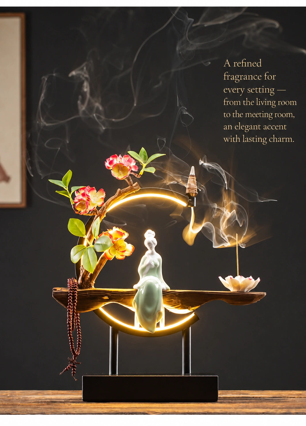 Luminous Ring Backflow Incense Burner - Eastern Aura product image 37