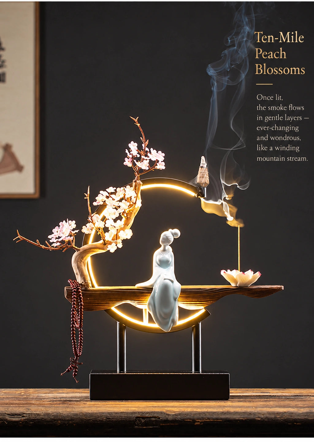 Luminous Ring Backflow Incense Burner - Eastern Aura product image 39