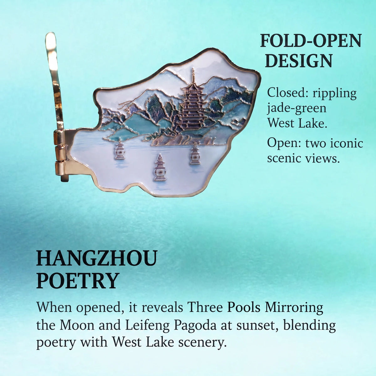 West Lake Opening Scene Art Magnet - Eastern Aura product image 4