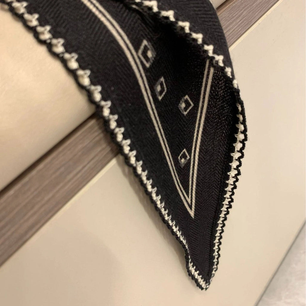 Lace-Edge Mulberry Silk-Wool Scarf - Eastern Aura product image 4
