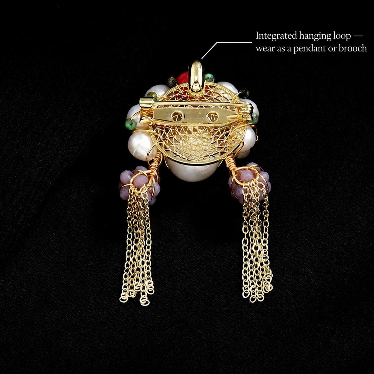 Pearl & Crystal Opera Brooch - Eastern Aura product image 4