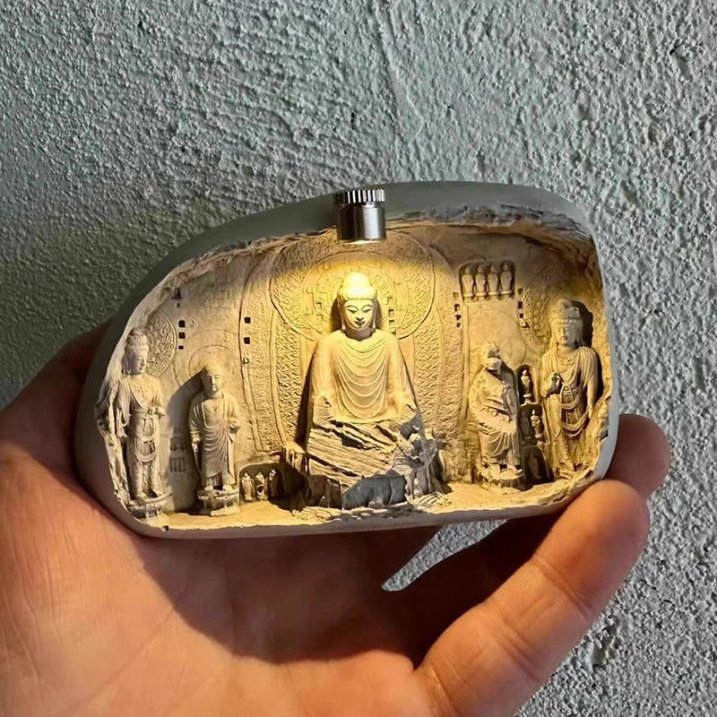 Longmen Grottoes Luminous Relief Art Magnet - Eastern Aura product image 4