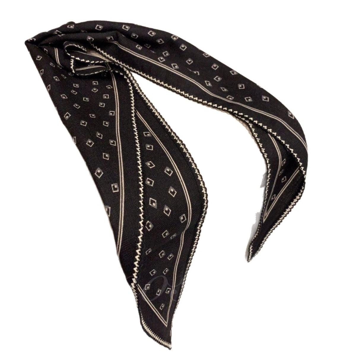 Lace-Edge Mulberry Silk-Wool Scarf - Eastern Aura product image 5