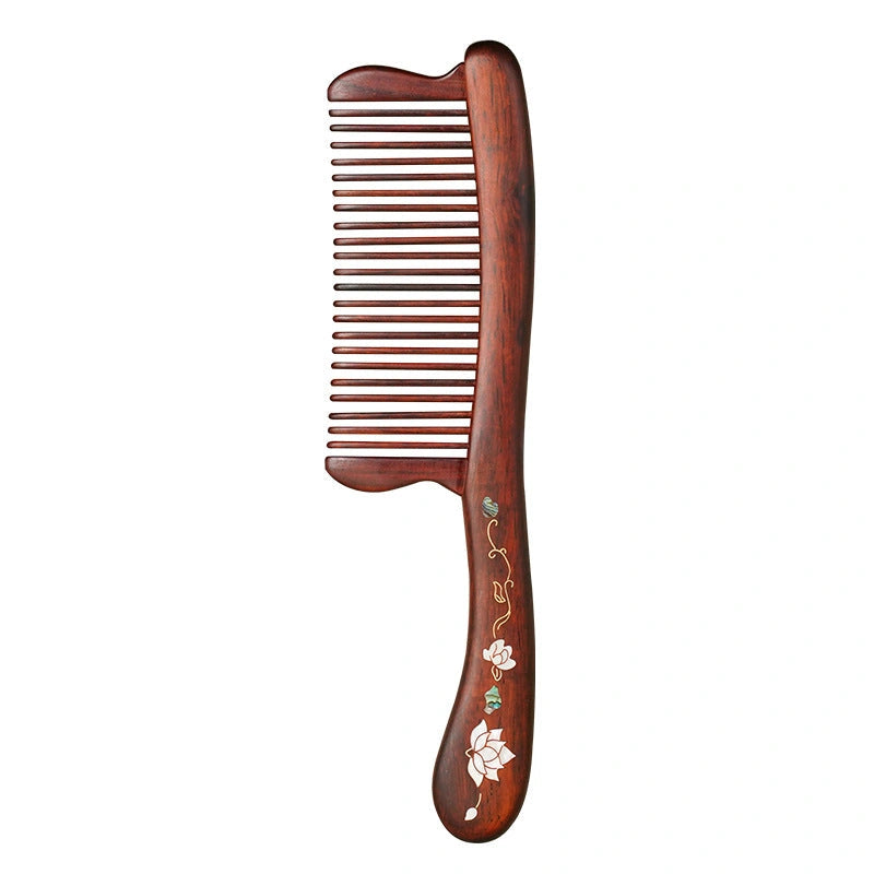 Rosewood & Mother-of-Pearl Inlay Comb - Eastern Aura product image 5
