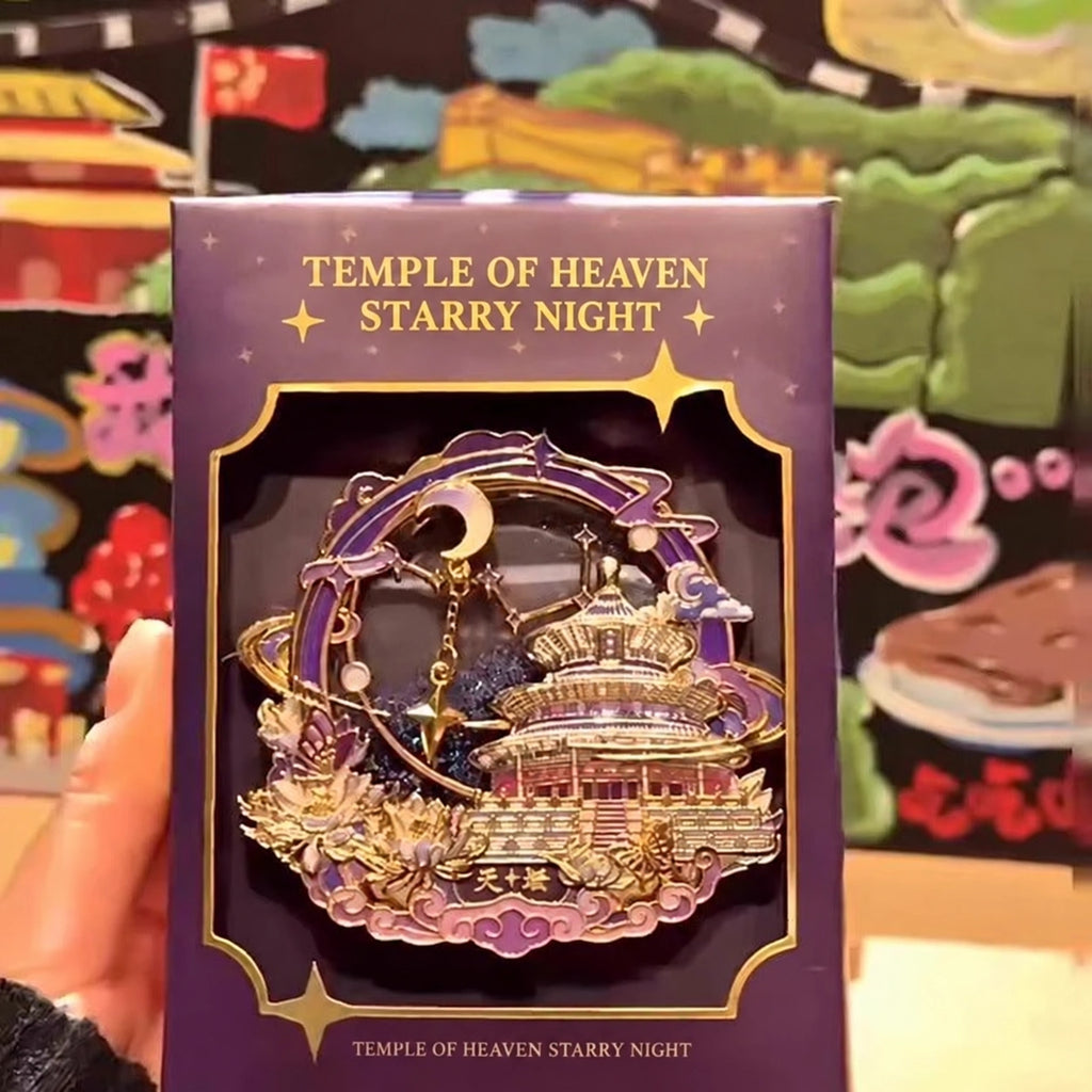 Temple of Heaven Starry Night Art Magnet - Eastern Aura product image 5