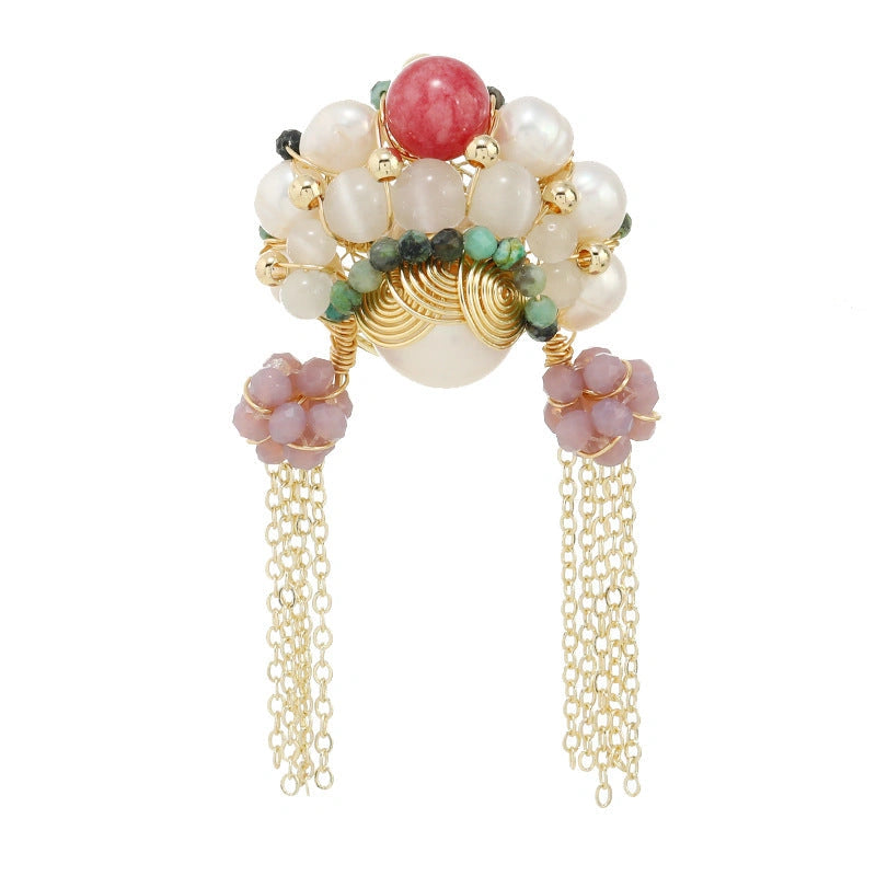 Pearl & Crystal Opera Brooch - Eastern Aura product image 5
