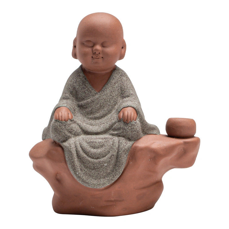 Little Monk Incense Holder Sculpture - Eastern Aura product image 5