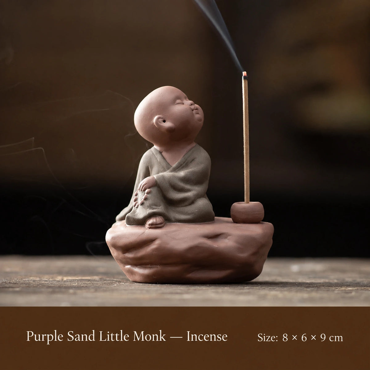 Little Monk Incense Holder Sculpture - Eastern Aura product image 6