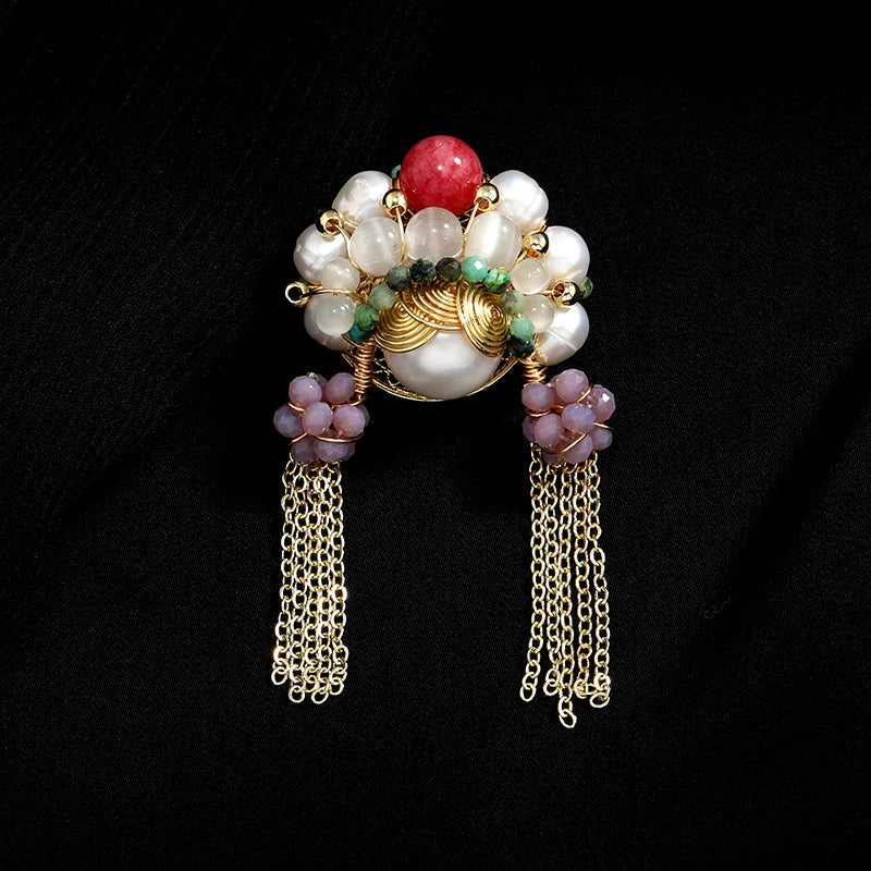 Pearl & Crystal Opera Brooch - Eastern Aura product image 6