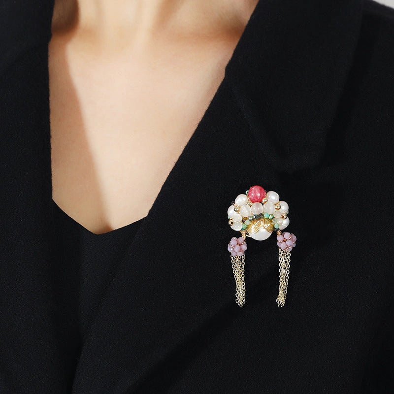 Pearl & Crystal Opera Brooch - Eastern Aura product image 7