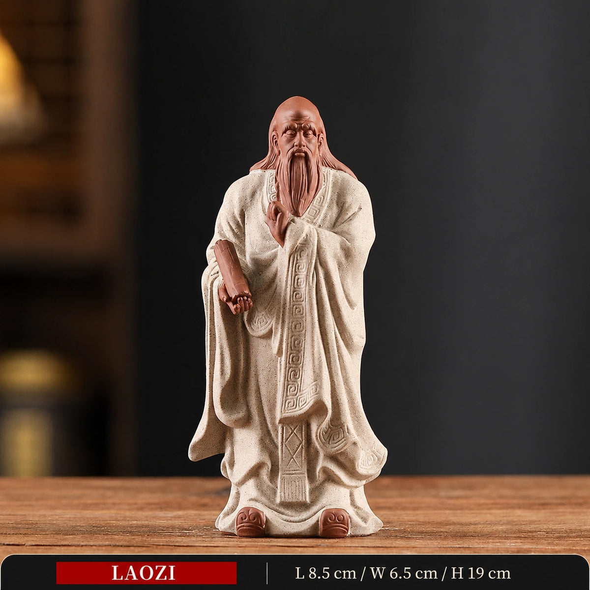 Laozi Contemplative Ceramic Figure - Eastern Aura product image 7