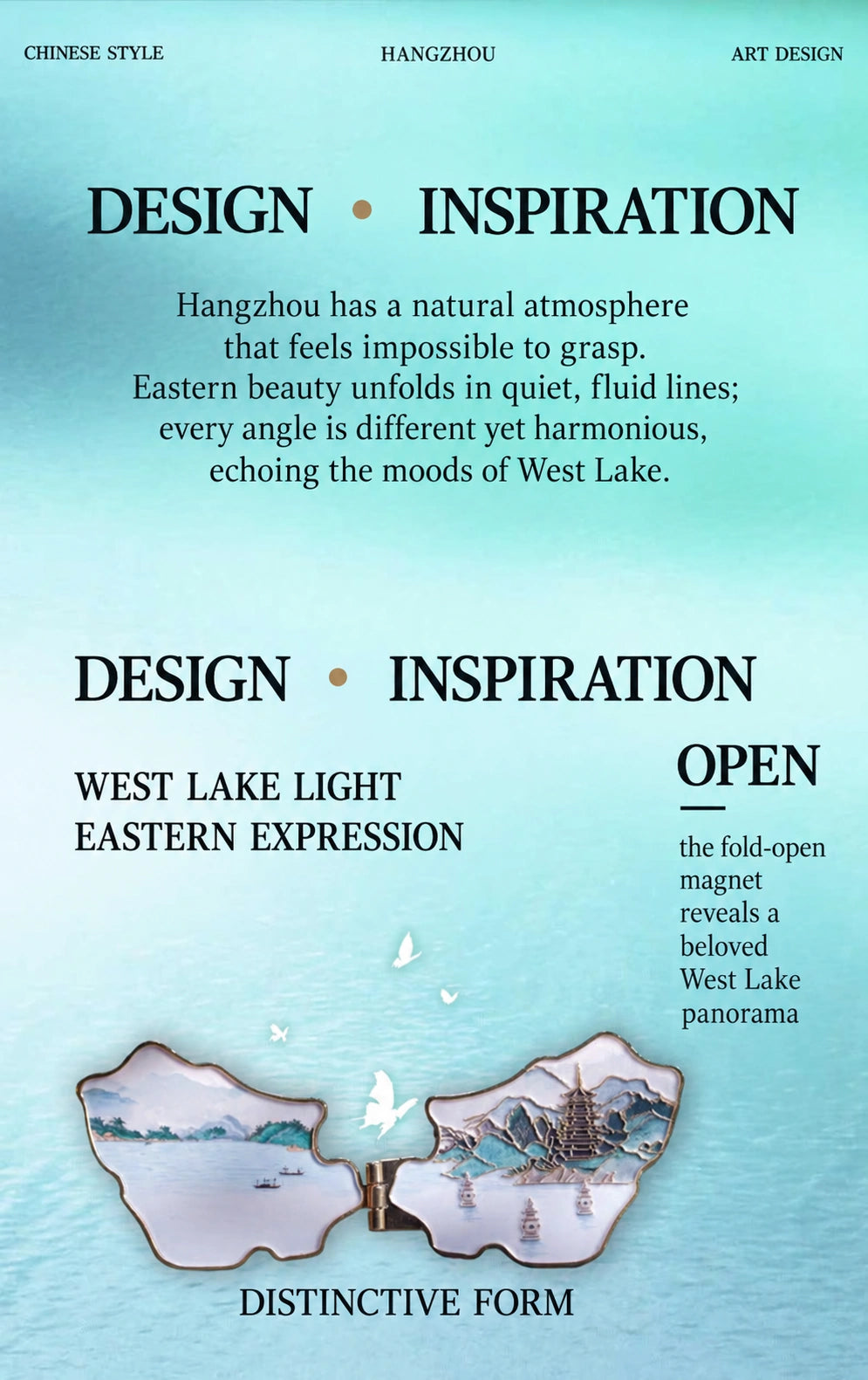 West Lake Opening Scene Art Magnet - Eastern Aura product image 7