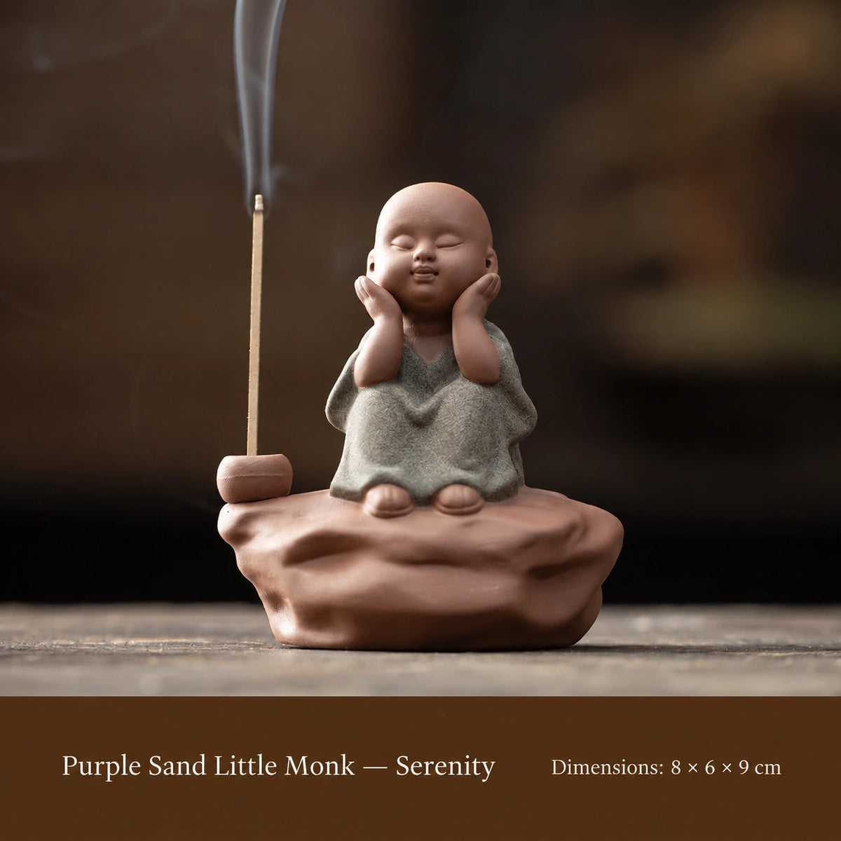 Little Monk Incense Holder Sculpture - Eastern Aura product image 7