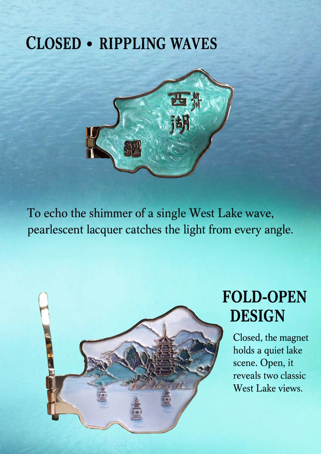 West Lake Opening Scene Art Magnet - Eastern Aura product image 8