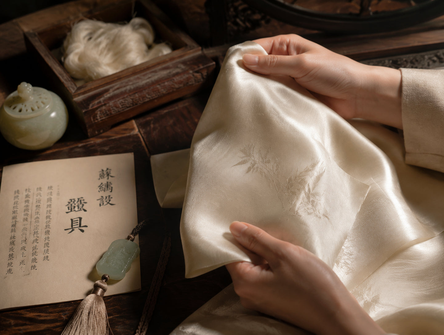 Silk craftsmanship detail